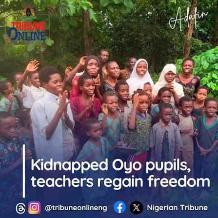 Freedom at last:  Security Forces Rescue Abducted Pupils, Teachers and Arrest Eight Suspects in Oyo