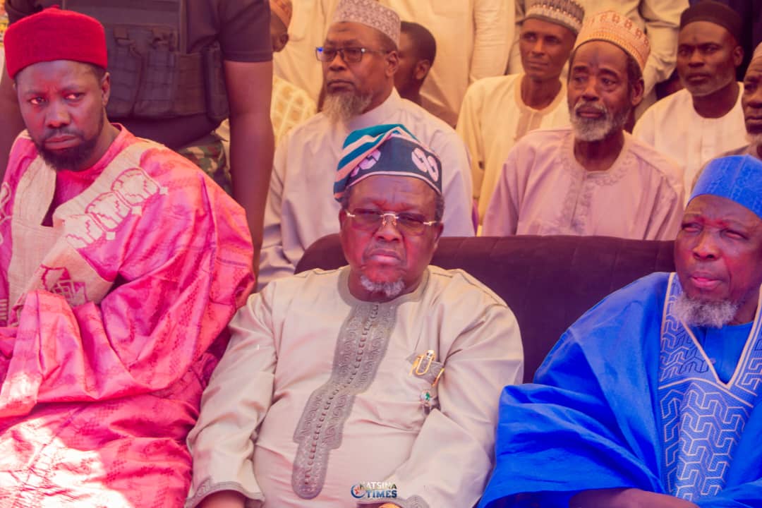Masari Urges Katsina Residents to Re-elect Tinubu, Radda in 2027 as Danlami Launches Road Project