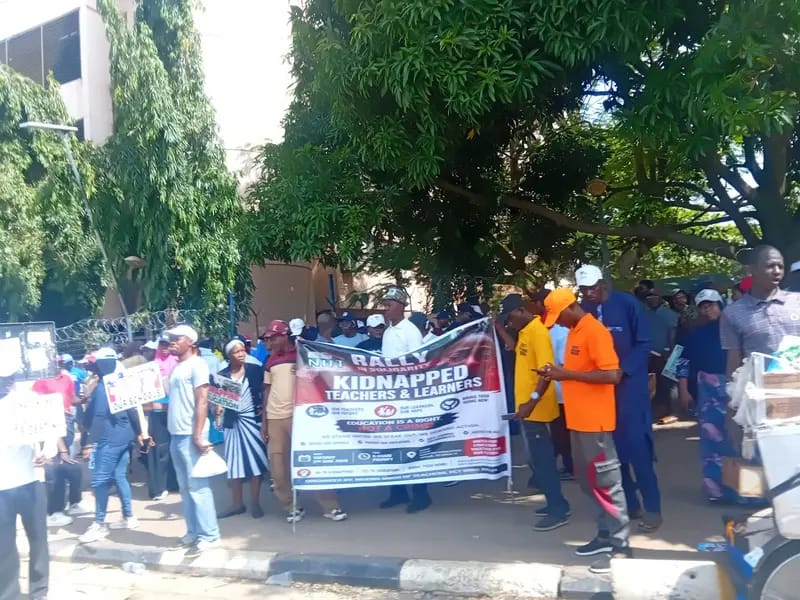 NUT Stages Nationwide Protest Over Killing of Teacher, Demands Release of Abducted Staff and Students