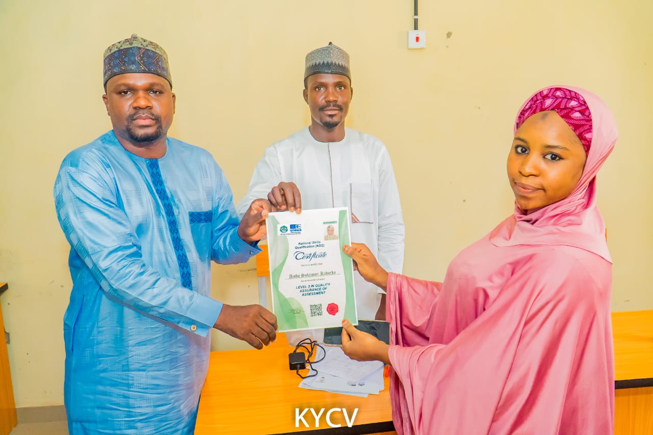 Katsina Youth Craft Village Produces Certified Quality Assurance Assessors Under National Skills Qualifications framework.