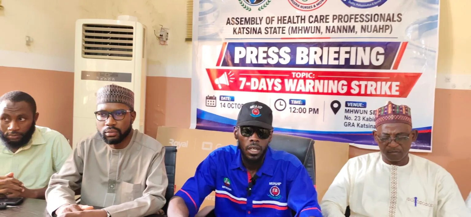 Katsina Health Workers Begin 7-Day Warning Strike, Threaten Indefinite Shutdown Over Pay Dispute